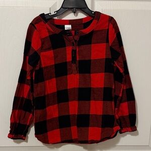 Carter's Red and Black Checkered Kids Button Down Shirt